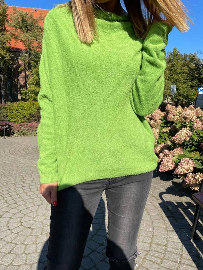 Sweter zielony alpaka